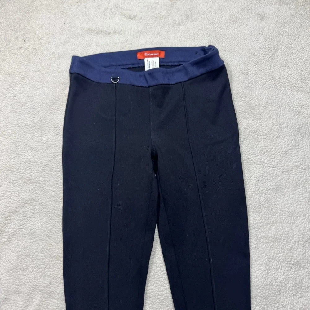 Cartonnier Pants Womens 4 Anthropologie Dress Slacks Black Side Zip Button 29x26 - Picture 2 of 14